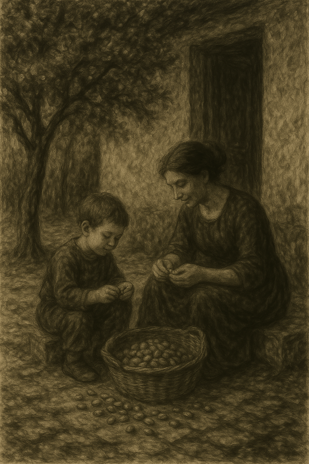 Ilustración para Debajo del almendro