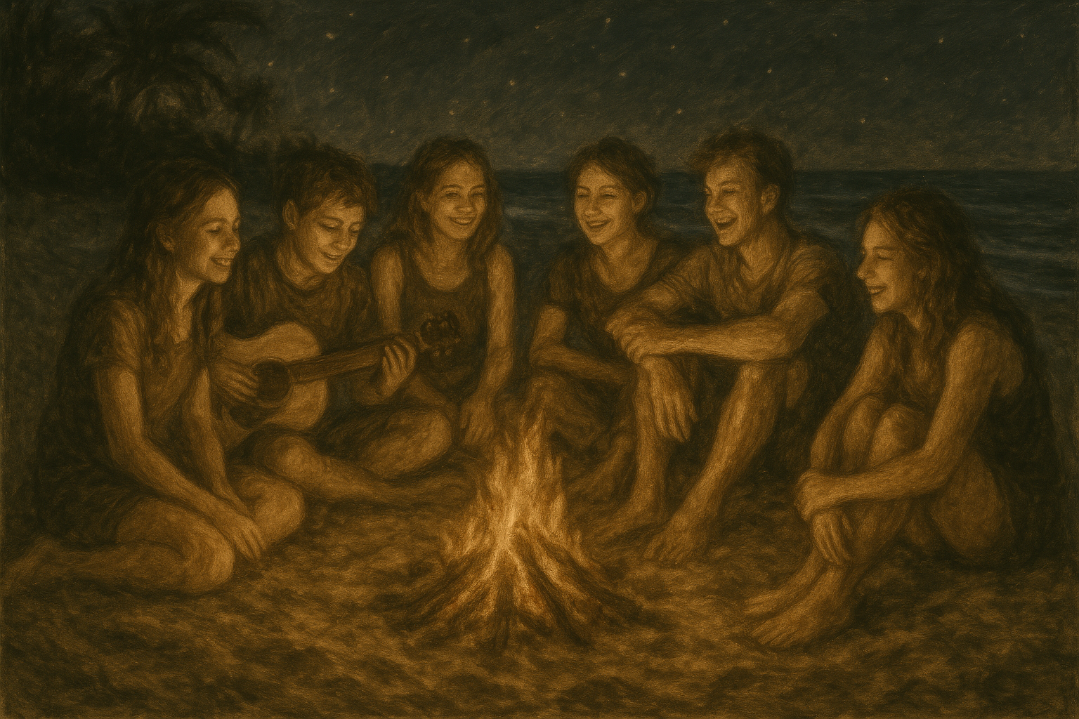 Ilustración para A la orilla del mar